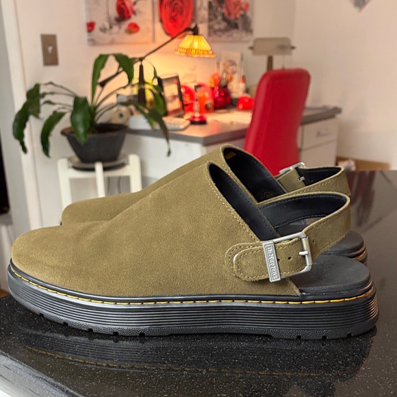 Dr. Martens Sling Backs Suede Slip-On Loafers